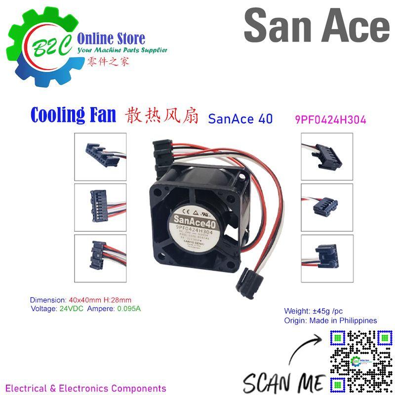 San Ace 9PF0424H304 40x40mm T28mm Sanyo Denki Cooling Fan Fanuc Servo Amp Unit DC24V 0.095A 三洋 发那科 伺服器 散热 风扇
