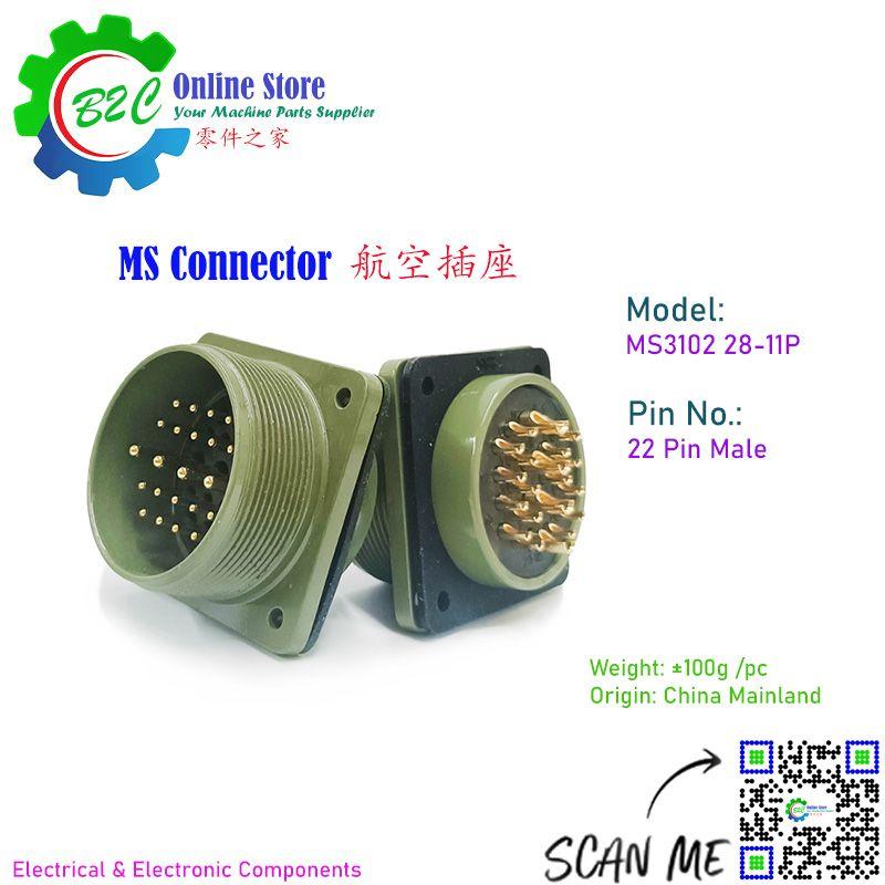 MS3102 28-11P 22 Pin Male MS Connector for Controller Servo Motor 伺服 电机 航空 插座 防水 MS 3102 28-11 P