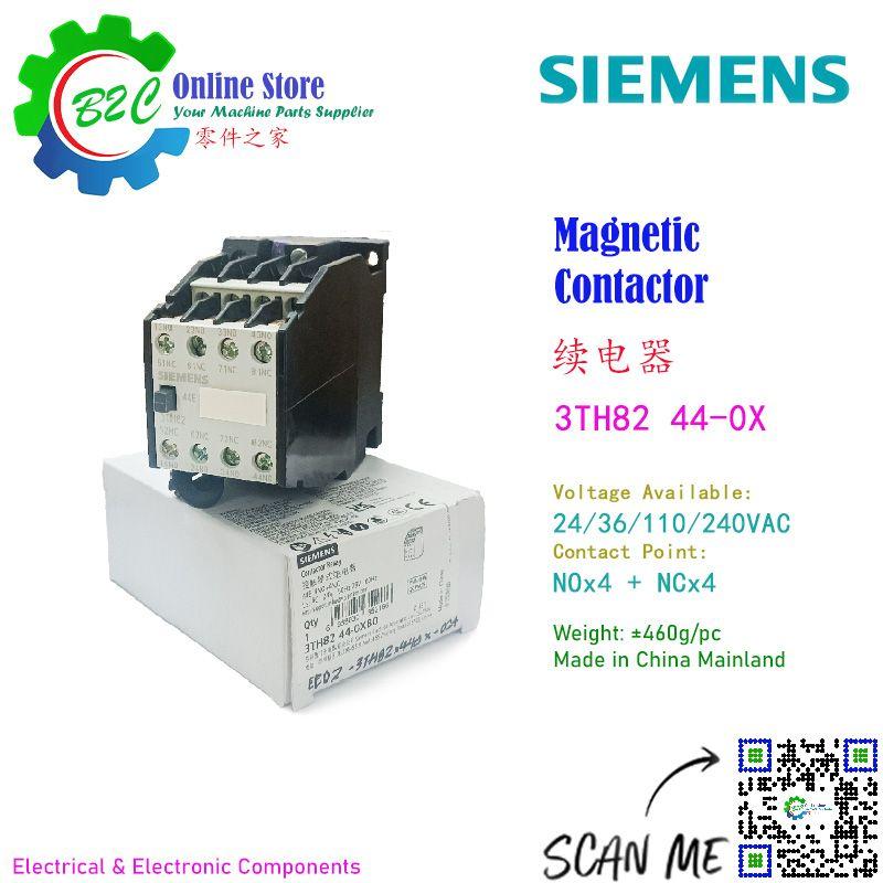 Siemens 3TH82 44-0X Magnetic Contactor Relay 24V 36V 110V 220V AC 44E 4NO + 4NC Electromagnetic Component Electrical Switches 西门子 接触器 电磁 续电器 电子开关